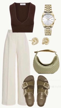 Elegante Casual, Casual Chic Outfit, Mode Inspo, Looks Chic, Summer Fashion Outfits, New Classic, Business Casual Outfits, Casual Style Outfits, White Pants