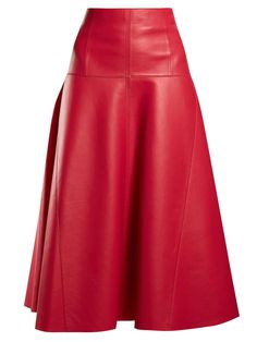 Women Soft Genuine Lambskin Red Knee Length Leather Skirt Pure Hot Party Skirt | eBay A Line Skirt Outfits, Leather A Line Skirt, All For Me, Long Leather Skirt, Red Leather Skirt, Black Skirt Outfits, Ankle Length Skirt, Leather Midi Skirt, Party Skirt