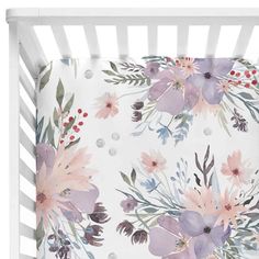 rowan's dusty purple bouquet crib sheet Purple Bouquets, Cute Bedding, Girl Nursery Room, Purple Bouquet, Purple Baby