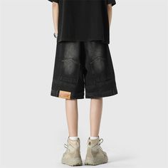 Embrace a bold, inverted style with our Wide Leg Upside-Down Effect Denim Shorts (Jorts)—where functionality meets fashion in an unexpected twist. Expertly crafted from premium denim, these shorts offer a relaxed fit, enhanced by utility pockets that add both edge and practicality. The stonewashed finish creates a moody aesthetic, perfect for those who appreciate detail in design. With their versatile nature, these shorts can be styled with a simple tee for a laid-back vibe or paired with a butt Short Attached Jeans, Reconstructed Denim, Denim Diy Clothes, Moody Aesthetic, Utility Pockets, Denim Diy, Simple Tees, Short En Jean, Premium Denim