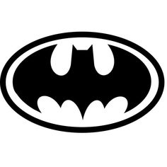 the batman symbol is shown in black and white