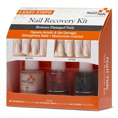 Nail Tek Nail Recovery Kit Damaged Nails Repair, Remove Shellac Polish, Nail Tek, Remove Acrylic Nails, Broken Nails, Nail Repair, Damaged Nails, Brittle Nails, Nail Growth