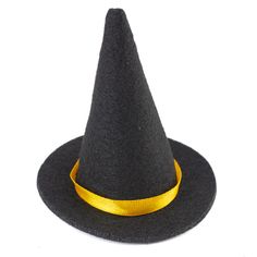 Miniature Black Felt Witch Hat. This Miniature Black Witch Hat is perfect for Halloween decorations!    Use it as a cute placeholder at a Halloween party, or create a festive display by combining with pumpkins, ghosts, bats, and spiders. It's a fun and versatile accent that adds a spooky touch to any Halloween scene. Perfect for decorating gothic or as an accessory for a witch doll, this little hat brings a playful Halloween spirit. Felt Witch, Felt Witch Hat, Primitive Wood Crafts, Wood Snowflake, Little Hat, Black Witch Hat, Black Witch, Witch Doll, Halloween Scene