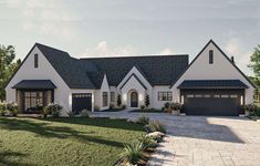 this is a computer rendering of the front elevation of these house plans, which are available for purchase