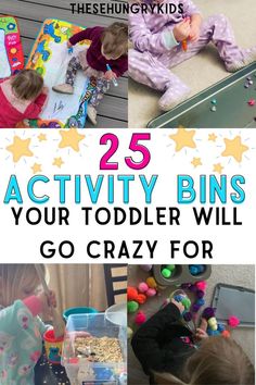 25 activities for toddlers to play with in the house and on the ground, including toys