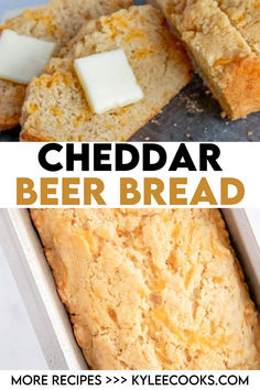 An image of Cheddar Beer Bread on a plate Beer Bread Dip, Beer Bread Recipe 3 Ingredients, Easy Cheese Bread, Quick Easy Bread, Bread Recipe No Yeast, Easy Beer Bread Recipe