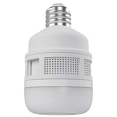 a white light bulb with an air vent on top