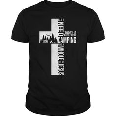 All I need today is a little bit of camping and a whole lot of Jesus shirt t-shirt hoodie sweatshirt... Jesus Sweatshirts, Cross Jesus, Jesus Shirt, Jesus Tshirts, Jesus On The Cross, Shirt Store, Jesus Shirts, Camping Shirt