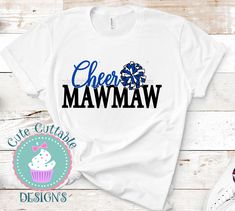 cheer grandma shirt with cupcake on it