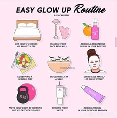 Glow Up Routine, Glow Ups, Healthy Skin Tips