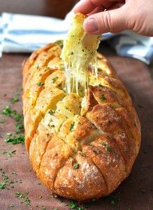 Pull apart garlic cheese bread Bread With Cheese, A Loaf Of Bread, Recipetin Eats, Cheesy Garlic Bread, Loaf Of Bread, Pull Apart Bread, Pull Apart, Puddings, Bagels