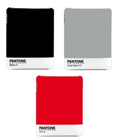 three different colors of the pantone ipad case