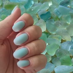 Glass Acrylic Nails, Sea Glass Nails, Shoe Nails, Cute Gel Nails, Glass Nails, Minimalist Nails, Funky Nails, Fancy Nails, Dope Nails