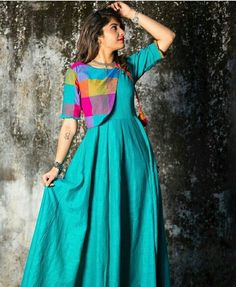 डिजाइनर कपड़े, Designer Kurti Patterns, Salwar Designs, Long Kurti Designs, Kurta Neck Design, Long Dress Design, Girls Frock Design, Cotton Kurti Designs, Salwar Kamiz