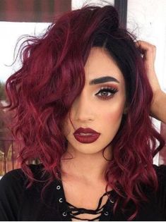 Medium Length Wavy Hair, Brown Hairstyles, Celebrity Short Hair, Red Ombre Hair, Short Red Hair, Dark Red Hair, Short Hair Wigs