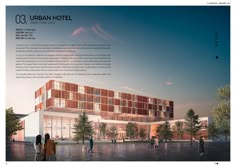 an architectural rendering of the urban hotel