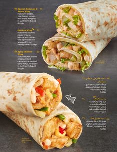 the wrap has chicken, lettuce and tomato in it as well as other ingredients