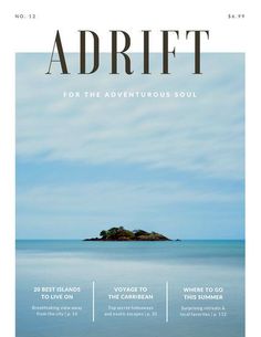 travel magazine cover with statue | Adrift Island Travel Magazine - Templates by Canva | Magazine design cover, Travel magazine layout, Travel magazine cover Travel Magazine Cover, Travel Magazine Layout, Design De Configuration, Magazine Cover Layout, Magazine Cover Ideas, Magazine Design Cover, Magazine Cover Template, Book And Magazine Design, Desain Editorial