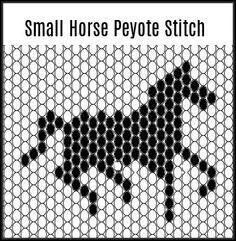 a black and white pattern with the words small horse pyote stitch