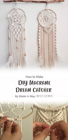 how to make diy macrame dream catcher