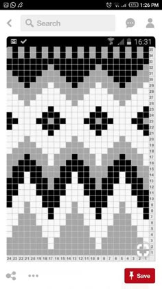 a cross stitch pattern on the app