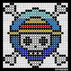 a cross stitch pattern with an image of a robot