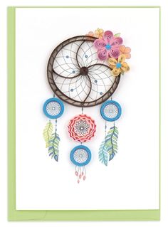 GE567 | Dreamcatcher Paper Quilling Patterns Printables, New Year New Life, Quilled Cards, Hummingbird Gifts, Paper Quilling Jewelry, Feather Quill, Paper Quilling Patterns, Quilled Creations, Quilling Jewelry