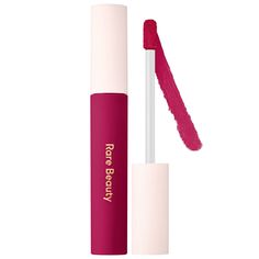 A weightless air-whipped lip cream that hugs lips with rich color and nourishing hydration that gives a soft velvety matte finish.Formulation type: Liquid lipstick Benefits: HydratingIngredient Callouts: Free of sulfates SLS and SLES, parabens, formaldehydes, formaldehyde-releasing agents, phthalates, mineral oil, retinyl palmitate, oxybenzone, coal tar, hydroquinone, triclosan, and triclocarban, and contains less than one percent of synthetic fragrances. This product is also vegan and cruelty-f Cranberry Lipstick, Dark Lipstick Shades, Rare Beauty Lip, Selena Gomez Lips, Rare Beauty By Selena Gomez, Dark Lipstick, Gloss Labial, Sephora Beauty, Matte Lip Cream