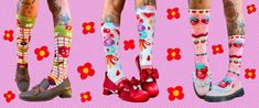 Yummy Socks Pack - Etsy Cute Red Socks For Gifts, Fun Red Socks For Gifts, Playful Summer Socks As A Gift, Playful Summer Socks For Gifts, Playful Summer Gift Socks, Cute Red Socks, Funky Socks, Picnic Time, Sock Packs