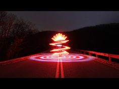 an image of a light painting on the road