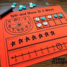 spin and show it 3 ways to practice numbers on the number line with this fun activity