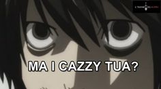 an anime character with the words ma i cazy tua? in front of him