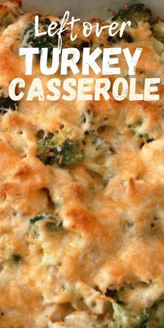 a casserole dish with broccoli and cheese