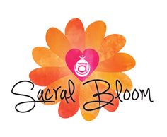 a flower with the words special bloom written in black ink on an orange and pink background