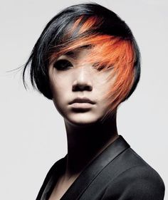 #hair #orangehair #shorthair Hair Academy, Hair Color Orange, Beard Hair, Block Color, Hair Color Techniques, Hair Shows, Orange Hair, Light Hair, Hair Color Trends