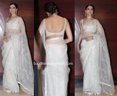 White Sari, Saree Organza, Sabyasachi Sarees, Saree Poses, April Wedding, White Saree, Saree Blouses, Wedding Saree Indian