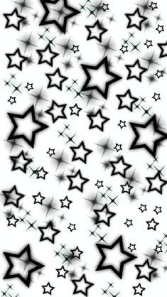 black and white stars on a white background