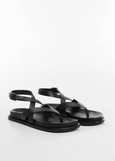 Leather strap sandals -  Women | Mango USA