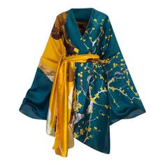 Orange Kimono, Colorful Kimono, Material Gworl, Green Kimono, Duster Kimono, Outfit Short, Kimono Floral, Pink Kimono, Kimono Outfit