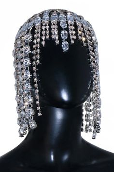 Teardrop Crown Headpiece With Rhinestones For Parties, Adjustable Silver Rhinestone Headpieces, Adjustable Crystal Crown Headpiece, Glamorous Silver Headpieces For Party, Adjustable Crystal Embellished Headband, Adjustable Rhinestone Fringe Jewelry For Evening, Adjustable Crystal Headband, Silver Crystal Headpiece With Rhinestones, Adjustable Silver Crystal Embellished Headpieces