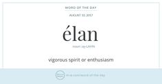 the word elan is written in black and white