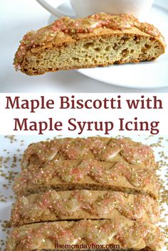 maple biscotti with maple syrup icing is an easy treat for the holiday season