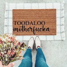 Toodaloo Motherfucka Doormat - The Simply Rustic Barn Cute Door Mats, Large Entryway, Fall Doormat, Christmas Doormat, Coir Mat, Unique Housewarming Gifts, Front Door Mats, Funny Doormats, Custom Doormat