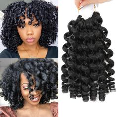 PRICES MAY VARY. 1.➹『Material』: Jamaican Bounce Crochet Hair Is Made By 100% High Quality Low Temperature Synthetic Fiber,Jumpy Wand Curl Crochet Hair For Black Women. 2.➹『Hair Features』: Wand Curl Crochet Hair Is Tangle Free No Smell Itch Free, Soft And Lightweight,Skin Friendly, Natural Looking And Stylish Looking,More Comfortable To Use, The Shape Lasts Longer. 3.➹『Package』: Jamaican Twist Braid Hair 8 Inch Length, 50G/Pack, 8 Packs/Deal ,12 Strands/Pack, 96 Strands In Total, Usually 7-8Packs Jamaican Twist, Crochet Curly Hair, Twist Braid Hair, Crochet Hair Curly, Wand Curl Crochet Hair, Jamaican Bounce Crochet, Curly Crochet Hair, Jamaican Bounce, Short Crochet