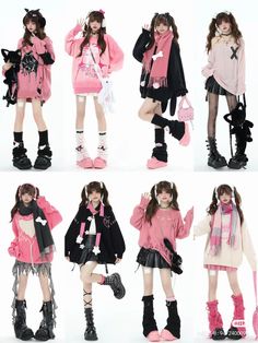 Pop Outfit Ideas, Harajuku Fashion Outfits, Japanese Ootd, Japanese Fashion Trends, Kpop Concert Outfit, Harajuku Outfits, Japanese Outfits, Kawaii Clothes