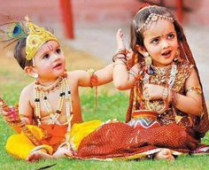 Funny Baby Photoshoot, Krishna Photoshoot, Sisters Poses, Garba Night, Krishna Birthday, Sree Krishna, Sri Ganesh, Kids Skirt