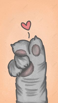 a drawing of a cat hugging another cat with a heart above it's head