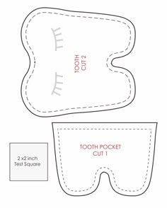 the tooth pocket pattern is cut out and ready to be sewn into an eye mask