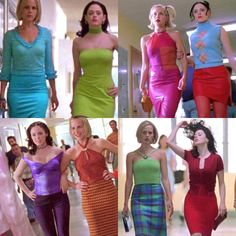 Jaw Breaker Outfits, Jawbreaker Outfits Julie, Bright 90s Outfits, Jawbreaker Movie Outfits, Jaw Breaker Movie, Jawbreaker Outfits, Y2k Outfits Aesthetic, Mean Girls Movie