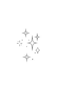 6 Stars Tattoo, Sparkle Line Art, Twinkle Tattoo Design, Glitter Star Tattoo, Tattoo Sparkle Stars, 5 Star Tattoo Designs, Disney Sparkle Tattoo, Twinkles Tattoos, Different Stars Drawing